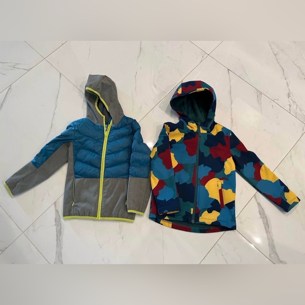 Colorful Kids Hooded Jackets Set